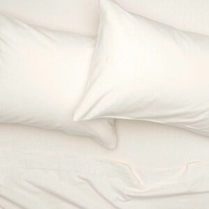 100% Premium Cotton Luxury Solid Flannel Cream Sheet Set